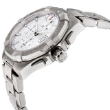 Tag Heuer Aquaracer Automatic Chronograph White Dial Silver Steel Strap Watch for Men - CAY2111.BA0927