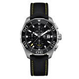 Tag Heuer Aquaracer Jam Tangan Chronograph Otomatis Black Dial Black Nylon Strap untuk Pria - CAY211A.FC6361