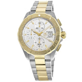 Tag Heuer Aquaracer Automatic White Dial Two Tone Steel Strap Watch for Men - CAY2121.BB0923