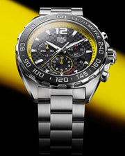 Tag Heuer Formula 1 Chronograph Black Dial Silver Steel Strap Watch for Men- CAZ101AC.BA0842