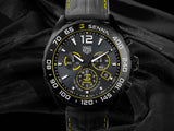 Tag Heuer Formula 1 Chronograph Senna Black Dial Black Leather Strap Watch for Men - CAZ101AJ.FC6487