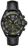 Tag Heuer Formula 1 Chronograph Senna Black Dial Black Leather Strap Watch for Men - CAZ101AJ.FC6487