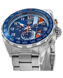 Tag Heuer Formula 1 Gulf Chronograph Blue Dial Silver Steel Strap Watch for Men - CAZ101AT.BA0842