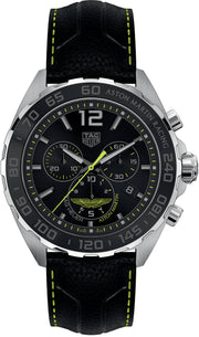 Tag Heuer Formula 1 Aston Martin Black Dial Black Leather Strap Watch for Men - CAZ101P.FC8245