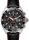 Tag Heuer Formula 1 Mario Kart Chronograph Black Dial Black Leather Strap Watch for Men - CAZ201E.FC6517