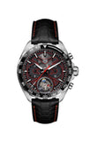 Tag Heuer Formula 1 Mario Kart Chronograph Tourbillion Black Dial Black Leather Strap Watch for Men - CAZ5080.FC6517