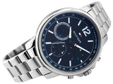 Tommy Hilfiger London Chronograph Quartz Blue Dial Silver Steel Strap Watch for Men - 1791534