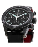 Tag Heuer Autavia Chronometer Flyback Chronograph Black Dial Black Leather Strap Watch for Men - CBE511C.FC8280