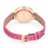 Swarovski Octea Nova Pink Dial Pink Leather Strap Watch for Women - 5650030