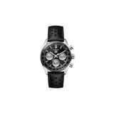 Tag Heuer Carrera Automatic Chronograph Black Dial Black Leather Strap Watch for Men - CBS2210.FC6534