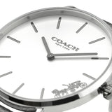 Coach Perry White Dial Grey Leather Strap Watch for Women - 14503155