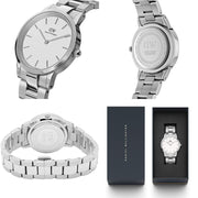 Daniel Wellington Iconic White Dial Silver Steel Strap Watch For Men - DW00100341