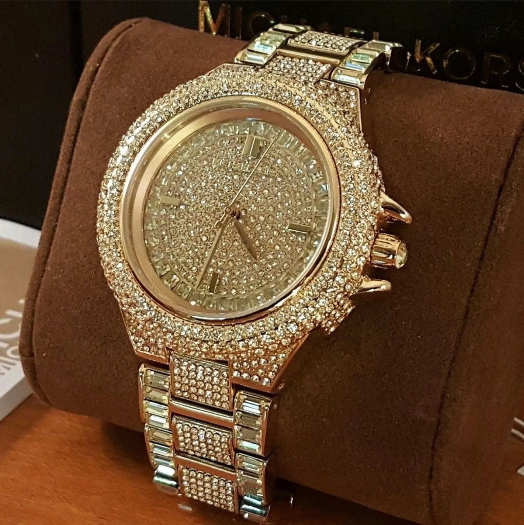 Michael kors ladies mk5720 2025 gold camille glitz crystal watch