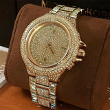 Michael Kors Camille Gold Diamonds Dial Steel Strap Watch for Women - MK5720