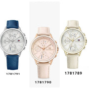 Tommy Hilfiger Carly Cream Dial Cream Leather Strap Watch for Women -1781789