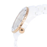 Fossil FB-01 Analog White Dial White Ceramic Strap Watch for Women - CE1107