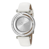 Michael Kors Averi Silver Dial White Leather Strap Watch for Women - MK2524