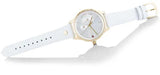 Tommy Hilfiger Brooklyn Quartz White Dial White Leather Strap Watch for Women - 1782018