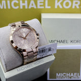 Michael Kors Slim Runway Rose Gold Dial Rose Gold Steel Strap Watch for Women - MK3591