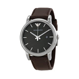 Emporio Armani Classic Quartz Brown Dial Brown Leather Strap Watch For Men - AR1729