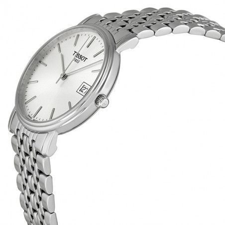 Tissot T Classic Desire Silver Dial Silver Mesh Bracelet Watch for Men