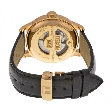 時計 TISSOT T-Classic Le Locle T41542353 T41.1.423.53 Black Dial Mens Automatic Le Locle Leather Strap Watch
