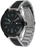 Tommy Hilfiger Sneaker Quartz Black Dial Two Tone Steel Strap Watch for Men - 1791619