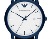 Emporio Armani Luigi Quartz White Dial Blue Mesh Bracelet Watch For Men - AR11025