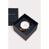 Tommy Hilfiger Chase Quartz White Dial Gold Steel Strap Watch for Men - 1791576