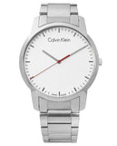 Calvin Klein City Quartz White Dial Silver Steel Strap Watch for Men - K2G2G1Z6