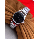 Calvin Klein Dainty Black Dial Silver Steel Strap Watch for Women - K7L23141