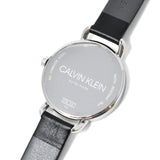 Calvin Klein Evan White Dial Black Leather Strap Watch for Women - K7B231CY