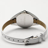 Calvin Klein Rebel White Black Dial White Leather Strap Watch for Women - K8P231L1