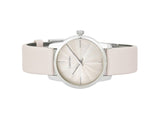 Calvin Klein City White Dial White Leather Strap Watch for Women - K2G231XH