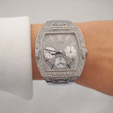 Guess Raven Diamonds Silver Dial Silver Steel Strap Watch for Women - GW0104L1