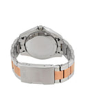 Fossil Riley Multifunction Rose Gold Dial Two Tone Steel Strap Watch for Women - ES4145