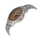 Gucci G Timeless Quartz Brown Dial Silver Steel Strap Watch for Men - YA126317