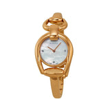 Gucci Horsebit Collection Diamonds Mother of Pearl Dial Rose Gold Steel Strap Watch For Women - YA139508