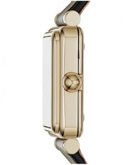 Marc Jacobs Vic Silver Dial Black Leather Strap Watch for Women - MJ1437