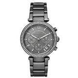 Michael Kors Parker Chronograph Grey Dial Grey Steel Strap Watch For Women - MK6265