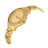Michael Kors Whitley Analog Diamonds Gold Dial Gold Steel Strap Watch For Women - MK6227