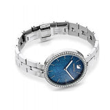 Swarovski Cosmopolitan Blue Dial Silver Steel Strap Watch for Women - 5517790