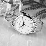 Calvin Klein Even White Dial Silver Mesh Bracelet Watch for Women - K7B23126