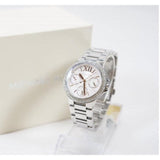 Michael Kors Camille Chronograph White Dial Silver Steel Strap Watch For Women - MK7198