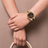 Michael Kors Slim Runway Tortoise Shell Dial Two Tone Steel Strap Watch for Women - MK4284