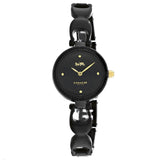 Coach Park Black Swarovski Dial Black Steel Strap Watch for Women - 14503564