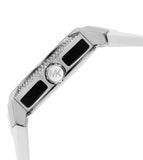 Michael Kors Sidney Multifunction Black Dial White Silicone Strap Watch For Women - MK6947