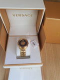 Versace Shadov Quartz Gold Dial Gold Steel Strap Watch for Women - VEBM00618