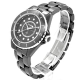 Chanel J12 Quartz Diamonds Black Dial Black Steel Strap Watch for Women - J12 H5701