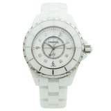 Chanel J12 Diamonds Quartz Ceramic White Dial White Steel Strap Watch for Women - J12 H2422